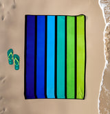 Serviette de plage XL éponge velours Jacquard Vert 140x180 400g/m² - Happy Men XL - Le comptoir de la plage