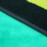 Serviette de plage XL éponge velours Jacquard Vert 140x180 400g/m² - Happy Men XL - Le comptoir de la plage