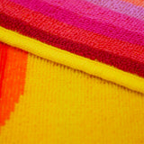 Serviette de plage XL éponge velours Jacquard Jaune 140x180 400g/m² - Malta - Le comptoir de la plage