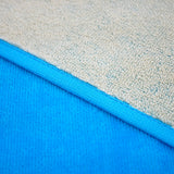 Serviette de plage éponge velours Jacquard Bleu 90x170 400g/m² - Orzu - Le comptoir de la plage