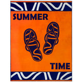 Serviette de plage XL éponge velours Jacquard Orange 140x180 400g/m² - Zamani - Le comptoir de la plage