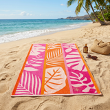 Serviette de plage éponge velours Jacquard- Mandi - 90x170cm - 400g/m² - Taille L