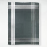 Lot de 2 Duos de torchons assortis bicolores rayés gris 50 x 70 - Le comptoir de la plage