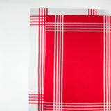 Lot de 2 Duos de torchons assortis bicolores rayés rouge 50 x 70 - Le comptoir de la plage