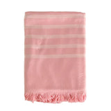 Fouta coton doublée éponge Alanya candy 90x160 cm ou XL 140x180 cm, 100 % coton, absorbante, légère et séchage rapide, idéale plage, piscine ou salle de bain.