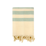 fouta doublée éponge fidji fougere 90x160 cm, 100 % coton 340 g/m², épaisse et absorbante, idéale pour la plage, piscine ou salle de bain et en paréo