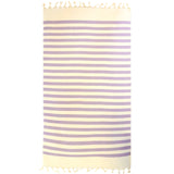 fouta doublée éponge fidji lilas 90x160 cm, 100 % coton 340 g/m², épaisse et absorbante, idéale pour la plage, piscine ou salle de bain et en paréo