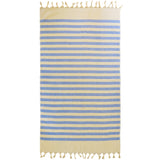 fouta doublée éponge fidji royal 90x160 cm, 100 % coton 340 g/m², épaisse et absorbante, idéale pour la plage, piscine ou salle de bain et en paréo