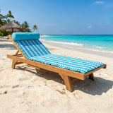 Matelas de plage « bahia » turquoise 60x180 avec coussin intégré et bandoulière, assorti à sa serviette de plage coordonnée
