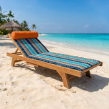 Matelas de plage « zamora » 60x180 avec coussin intégré et bandoulière, assorti à sa serviette de plage coordonnée