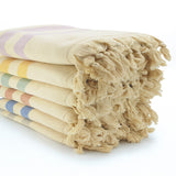 fouta doublée éponge fidji 90x160 cm, 100 % coton 340 g/m², épaisse et absorbante, idéale pour la plage, piscine ou salle de bain et en paréo.