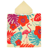 poncho de plage enfant en microfibre lindy 60x120cm 250g/m² motifs imprimés, idéal plage et piscine, séchage rapide, peu encombrant
