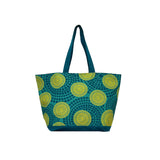 Sac de plage Wax grand format fun et vitaminé, 100% polyester, avec zip et poche intérieure, idéal plage et piscine.