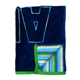 Serviette de plage éponge Velours Jacquard Vany 75x150cm - Le comptoir de la plage