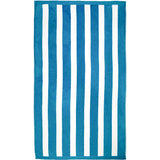 serviette de plage Bahia Bleu canard 100x175 cm, L 100% coton 470g/m² éponge velours, douillette et douce, absorbante, parfaite plage, piscine ou sport.