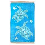 serviette de plage éponge velours jacquard caraz taille L 100x175 cm 470 g/m², 100 % coton, douce et absorbante, idéale pour la plage ou piscine.