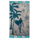 serviette de plage éponge velours jacquard Dixon taille 100x175 470 g/m² absorbante et légère, parfaite pour plage ou piscine