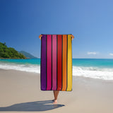 serviette de plage éponge velours jacquard glamchic rose 90x170cm 400g/m² douce, absorbante et élégante, parfaite pour plage et piscine.