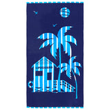 serviette plage velours jacquard santorini 100 % coton 90x170 cm, 400 g/m², douce, absorbante et confortable, idéale pour la plage ou piscine.