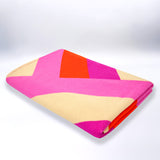 serviette de plage microfibre rayure pop 75x150 cm, 220 g/m², 100 % polyester, légère et peu encombrante, idéale pour les sorties à la piscine ou à la plage pour un adulte ou en famille