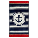 Serviette de plage éponge velours Jacquard LISBOA - Taille L - Le comptoir de la plage