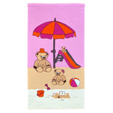 Serviette de plage microfibre Nounours 70x140cm - Le comptoir de la plage