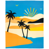 serviette de plage microfibre multicolore sandwood 140x170 cm 220g/m² motifs fleurs douce et absorbante, idéale pour la piscine ou la plage