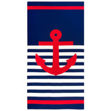 serviette de plage microfibre multicolore marine studland 90x170 cm 220g/m² motifs fleurs douce et absorbante, idéale pour la piscine ou la plage