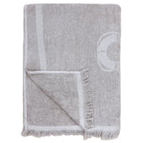 zoom serviette plage velours jacquard goldrock 100 % coton 140x180 cm, 340 g/m², douce, absorbante et confortable, idéale pour plage, et piscine