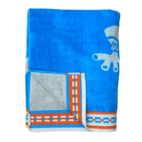 zoom serviette de plage éponge velours jacquard Ibo taille L 100x175 cm 470 g/m², 100 % coton, douce et absorbante, idéale pour la plage ou piscine.