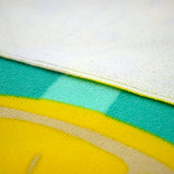 zoom serviette de plage microfibre pop citron 75x150 cm, 220 g/m², 100 % polyester, légère et peu encombrante, idéale pour les sorties à la piscine ou à la plage pour un adulte ou en famille