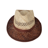 Chapeau artisanal de Madagascar Borsalino Bicolore - Le comptoir de la plage