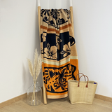 Serviette de plage éponge Velours Jacquard Concha - Taille XL - Le comptoir de la plage