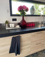 Lot de 2 Duos de torchons assortis bicolores carreaux gris 50 x 70 - Le comptoir de la plage