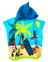 Pack enfant "Colonia" un Poncho et une Serviette de plage microfibre 100% polyester - Le comptoir de la plage