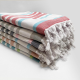 Fouta éponge Latigo - 140x180 cm 340 g/m² - Très absorbante - 100 % Coton - Format idéal pour la famille - LE COMPTOIR DE LA PLAGE