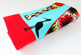 Serviette de plage microfibre polyester Girafe 70x140cm - Le comptoir de la plage