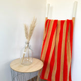 Serviette de plage éponge Velours Jacquard Milonga Orange - Taille L - Le comptoir de la plage