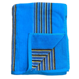 Serviette de plage éponge Velours Jacquard Milonga Turquoise - Taille XL - Le comptoir de la plage