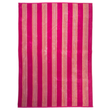 Serviette de plage éponge Velours Jacquard Milonga Fuchsia - Taille XL - Le comptoir de la plage
