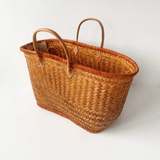 Panier artisanal Aravola Luxe unis - Le comptoir de la plage