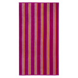 Serviette de plage éponge Velours Jacquard Milonga Fuchsia - Taille M - Le comptoir de la plage