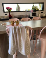 Lot de 2 Duos de torchons assortis bicolores beige Sun 50 x 70 - Le comptoir de la plage