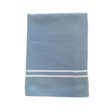 Fouta coton gris bleu éponge Waffle - Le comptoir de la plage