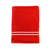 Fouta coton rouge éponge Waffle - Le comptoir de la plage