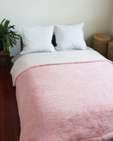 Plaid Couverture Polaire XL imitation Lapin 220x240 Rose - Le comptoir de la plage