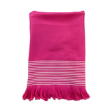 Fouta en coton rose Paski, large - Le comptoir de la plage