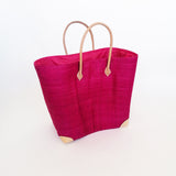 Panier artisanal rabane "Tamatave" avec pochon - Le comptoir de la plage