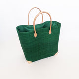 Panier artisanal rabane "Tamatave" avec pochon - Le comptoir de la plage