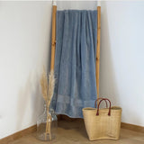 serviette de bain éponge velours unie classy quarry 90x180 cm, 100 % coton, 500 g/m², légère et absorbante, idéale salle de bain, piscine et plage